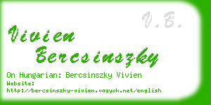 vivien bercsinszky business card